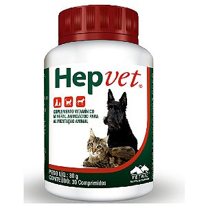 Hepvet Suplemento Vitamínico 30 Comprimidos - Vetnil