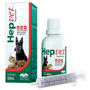 Hepvet Suspensão Suplemento Vitamínico 60ml - Vetnil