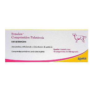 Antibiótico Synulox 250mg 10 comprimidos - Zoetis