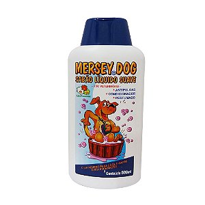 Mersey Dog Suave Sabão Líquido Antipulgas 500ml Cães e Gatos