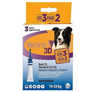 Vectra 3D Cães 10 A 25kg pague 2 leve 3