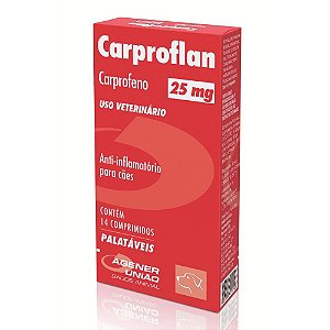 Anti-inflamatório Cães Carproflan 25mg 14 Comprimidos - Agener