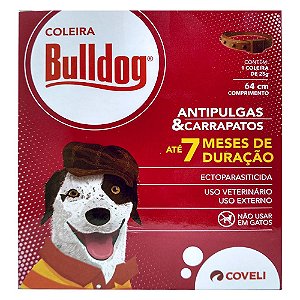 Coleira Antipulgas e Carrapatos Coveli Bulldog 7 para Cães