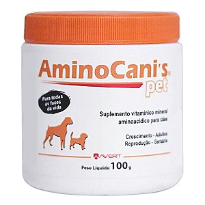 Suplemento Vitamínico Aminocanis Pet 100g - Avert