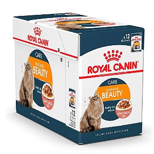Ração Úmida Royal Canin Gatos Intense Beauty Wet Combo 12un 85g Cada
