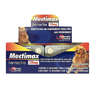 Mectimax 12Mg - Blíster 4 Comprimidos - Cartela Avulsa + Bula