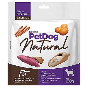 Biscoito PetDog Natural para Cães Fit Sabor Batata-Doce, Gengibre e Canela 150g