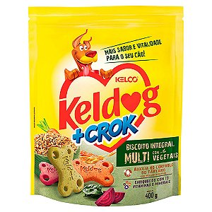 Biscoito Keldog +Crok Integral Multi Com Vegetais 400g