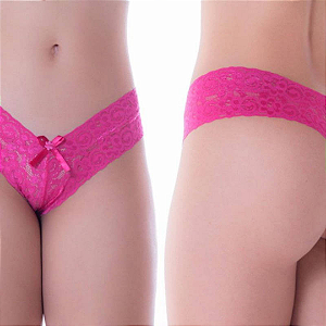 CALCINHA TANGA RENDA Y TAMANHO P E M CORES SORTIDAS