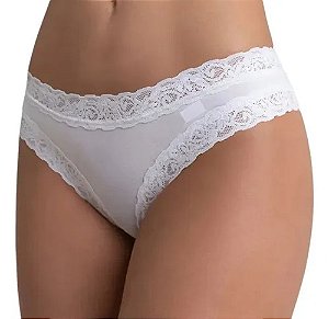 CALCINHA COM DETALHE DE RENDA COMPOSTA SORTIDAS