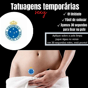 CRUZEIRO FC TATUAGEM TEMPORARIA