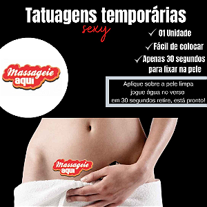 MASSAGEIE AQUI TATUAGEM TEMPORARIA