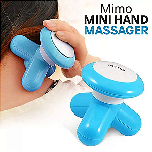 MINI MASSAGEADOR PORTÁTIL A PILHA OU USB COM 3 PONTOS RELAXANTES VIBRADOR MIMO VIBRADOR