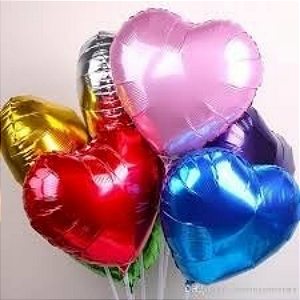 BALÃO METALIZADO 40 CM CORAÇÃO AMOR DECORACÃO