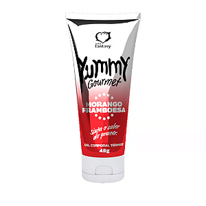 YUMMY GOURMET MORANGO COM FRAMBOESA INTENSO QUE ESQUENTA 45ML PARA ORAL
