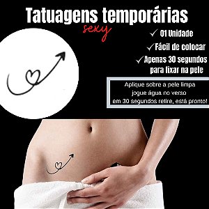 SETA CAMINHO DO CORAÇÃO M2 TATUAGEM TEMPORARIA