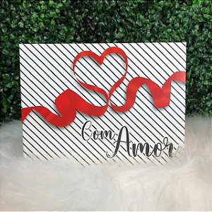 CAIXA PARA PRESENTE RETANGULAR COM AMOR
