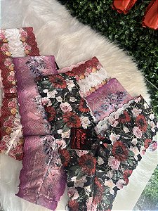 CALCINHA EM RENDA Y SECRET CORES FLORAL SORTIDAS