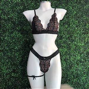 CONJUNTO LINGERIE ALICE- DIVERSAS CORES