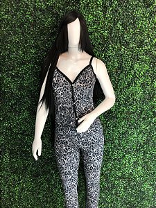 CONJUNTO BABY DOLL ESTAMPA ZEBRA CALÇA