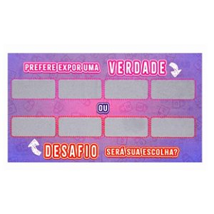 RASPADINHA VERDADE DESAFIO