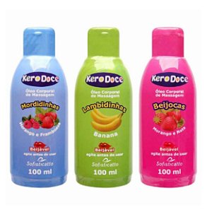 ÓLEO PARA MASSAGEM BEIJÁVEL KERO DOCE
