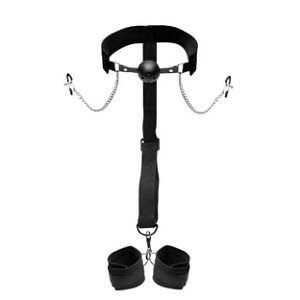 KIT FETICHE MORDAÇA PRENDE MAMILOS