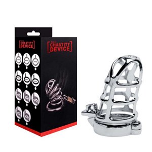 CINTO DE CASTIDADE VAZADO COM ANEL E CADEADO