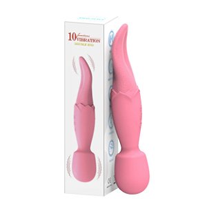 VIBRADOR DUPLO VARINHA MAGICA COM 10 MODOS DE VIBRAÇÕES