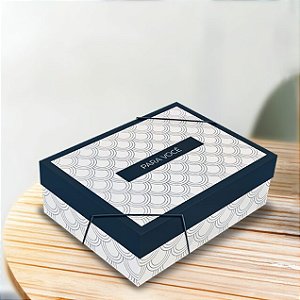 CAIXA PARA PRESENTE RETANGULAR COM ELASTICO