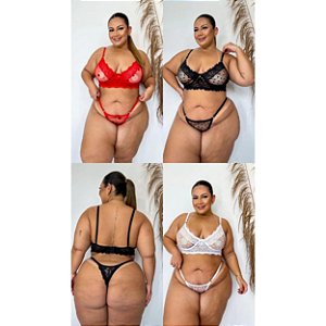 CONJUNTO CORAÇÃO PLUS SIZE 50/52