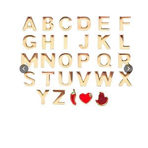 LETRAS PARA CALCINHA PERSONALIZÁVEL EM MATERIAL PLÁSTICO