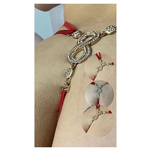 CALCINHA FIO DENTAL LUXO COM CORRENTE DOURADA