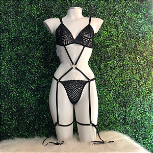 BODY STRAPPY LACE DOURADO