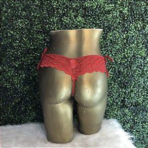 CALCINHA TAILANDESA RENDA SCALLOP COM AMARRAÇÃO LATERAL TAMANHO ÚNICO