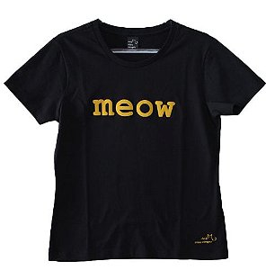Camiseta Meow Baby Look