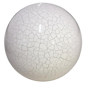 Luminária Bola de Vidro Craquelado 19cm Branco – V Madalozzo