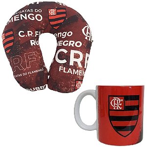 Kit Flamengo Com Pescoceira e Caneca 330ml - 2 Peças