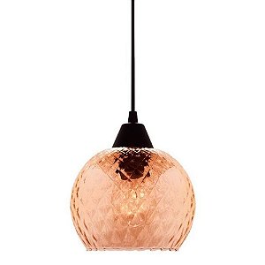 Pendente Yasmin Boreal Conhaque em Vidro 1xE27 Taschibra