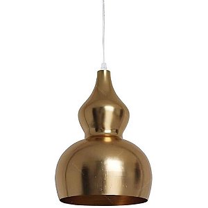 Pendente em Metal Cabaça Ø22cm Dourado - CRAW