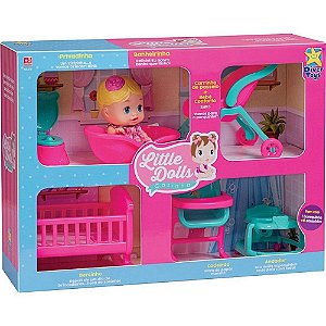 Casinha Little Dows com Boneca e Acessórios