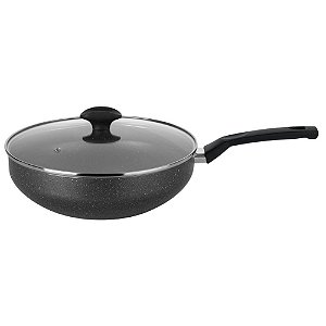 Frigideira Wok Minerale Antiaderente c/Tampa Ø28cm Multiflon