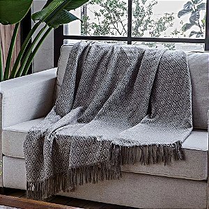 Manta para Sofá Jacquard Charme 2,10x1,40m Geométrico ADOMES