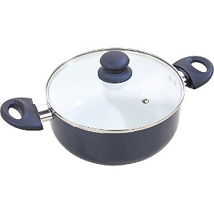 Caçarola em Alumínio Antiaderente Preta 24cm - Fratelli