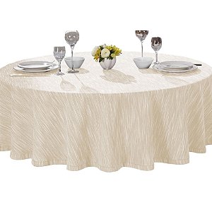 Toalha de Mesa Redonda Passion Clean Lisa 2m Bege Dohler