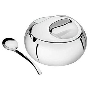 Farinheira com Colher Service em Aço Inox Ø14cm 700ml