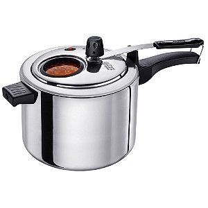 Panela De Pressão em Aluminio  4,5l Prata com Visor - MTA