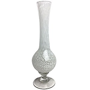 Vaso Decorativo Nazari em Vidro 39cm Branco CRISTAIS LABONE