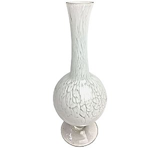 Vaso Decorativo Nazari em Vidro 47cm Branco -CRISTAIS LABONE