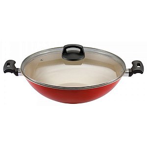 Panela Wok Premium Antiaderente Ø32cm Cereja 4,5L Panelux